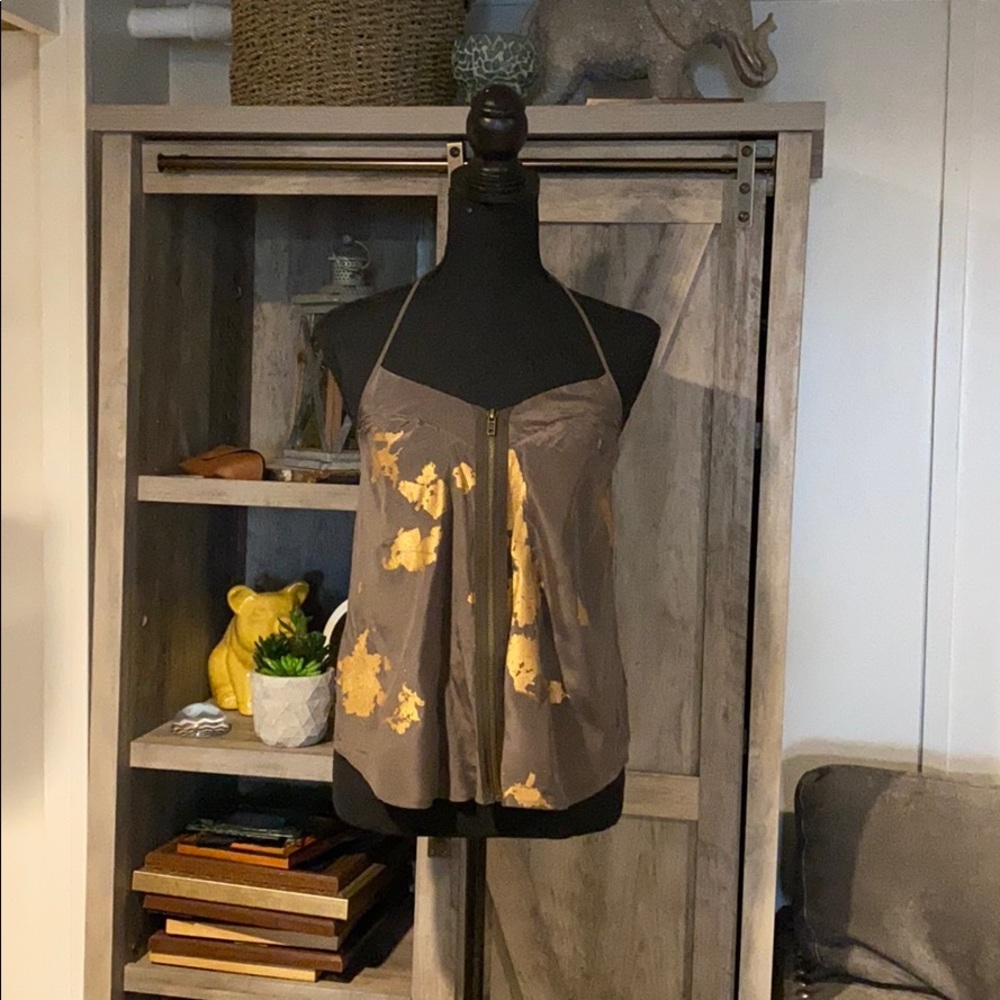 Front Zipper Blouse